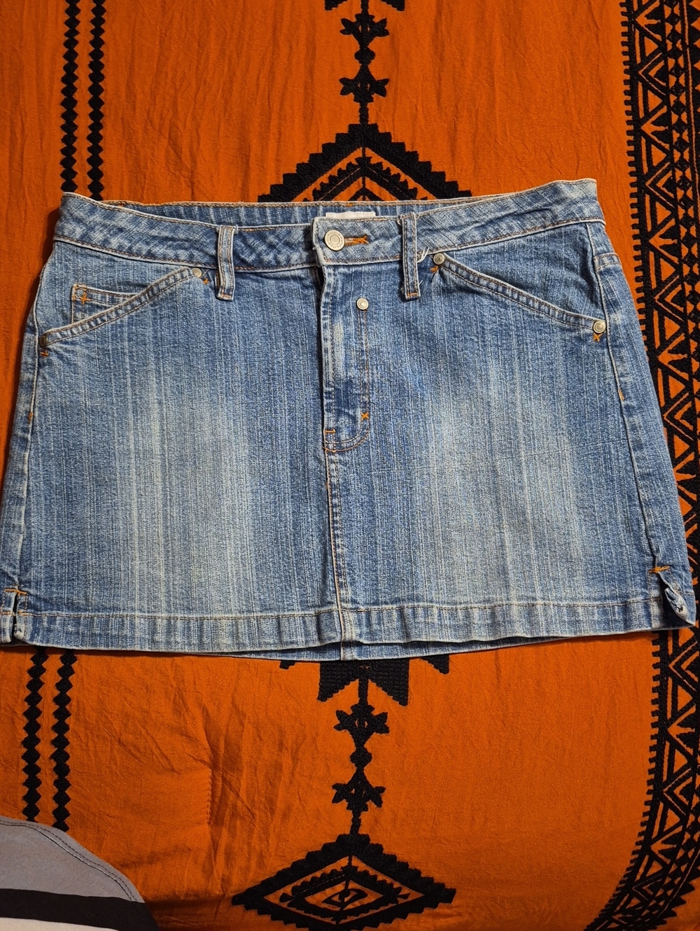 No Boundaries Light Blue Denim Mini Skirt